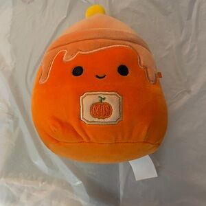 Orange Plush Squishmallow Misha Pumpkin Candle. New no tags.